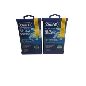 Oral-B‎ Nighttime Dental Guard 2 Pack Microwavable Custom Fit Scope Mint Flavor